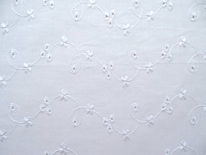 Tissu chouchou blanc broderie Atelier Madeleine made in France