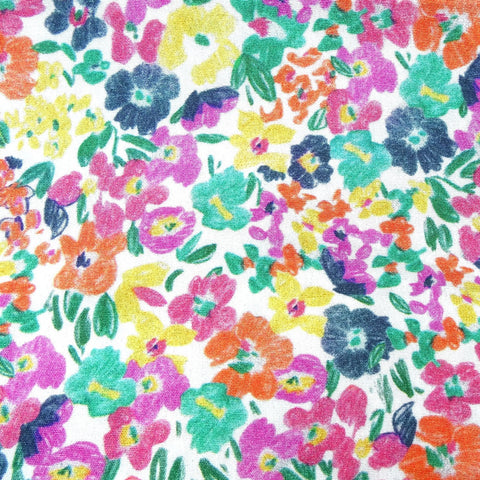Tissu Chouchou multicolore imprimé fleuri made in France Atelier Madeleine