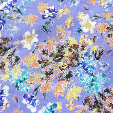 Charger l&#39;image dans la galerie, Tissu Chouchou violet imprimé fleuri made in France Atelier Madeleine