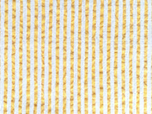 Charger l&#39;image dans la galerie, Chouchou seersucker rayé jaune made in France Atelier Madeleine