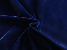 Charger l&#39;image dans la galerie, Tissu Headband en velours bleu made in France Atelier Madeleine