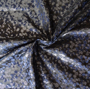 Tissu Noeud cache-agrafes de soutien-gorge Atelier Madeleine made in France haute couture bleu